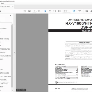 Yamaha RX-V1900/HTR-6290/DSP-AX1900 AV RECEIVER/AV AMPLIFIER Service Manual - PDF