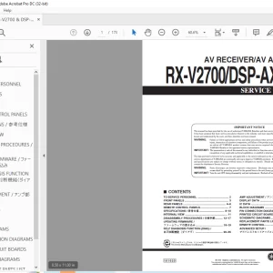Yamaha RX-V2700/DSP-AX2700 AV RECEIVER/AV AMPLIFIER Service Manual - PDF