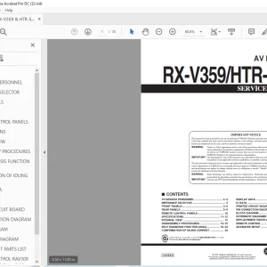 Yamaha RX-V359/HTR-5930 AV RECEIVER Service Manual - PDF