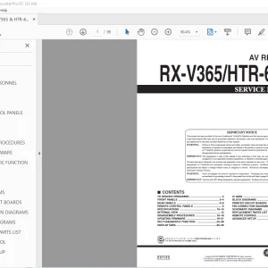 Yamaha RX-V365/HTR-6230 AV RECEIVER Service Manual - PDF DOWNLOAD