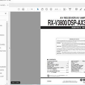 Yamaha RX-V3800/DSP-AX3800 AV RECEIVER/AV AMPLIFIER Service Manual - PDF DOWNLOAD