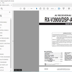 Yamaha RX-V3900/DSP-AX3900 AV RECEIVER/AV AMPLIFIER Service Manual - PDF