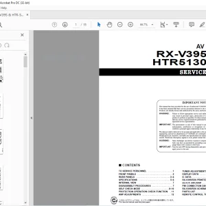 Yamaha RX-V395/RDS HTR5130/RDS AV RECEIVER Service Manual - PDF