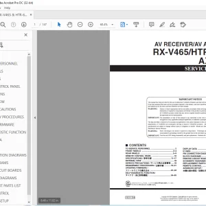 Yamaha RX-V465/HTR-6240/AX-V465 AV RECEIVER/AV AMPLIFIER Service Manual - PDF