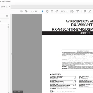 Yamaha RX-V550/HTR-5750 RX-V450/HTR-5740/DSP-AX450AV RECEIVER/AV AMPLIFIER Service Manual - PDF