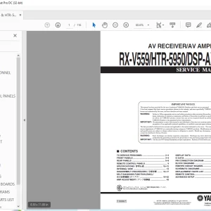 Yamaha RX-V559/HTR-5950/DSP-AX559 AV RECEIVER/AV AMPLIFIER Service Manual - PDF