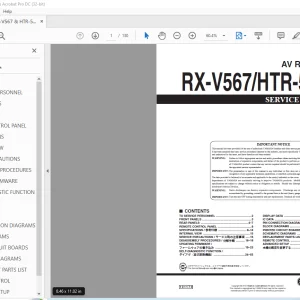 Yamaha RX-V567/HTR-5063 AV RECEIVER Service Manual - PDF