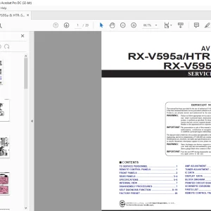 Yamaha RX-V595a/HTR-5150/RX-V595aRDS AV RECEIVER Service Manual - PDF