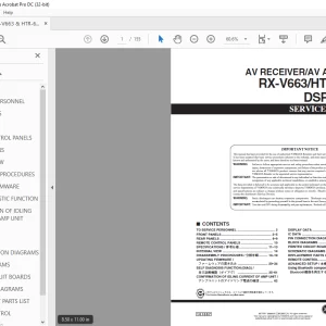 Yamaha RX-V663HTR-6160DSP-AX763 AV RECEIVER AV Amplifier Service Manual - PDF