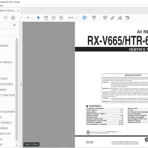 Yamaha RX-V665/HTR-6260 AV RECEIVER Service Manual -PDF DOWNLOAD