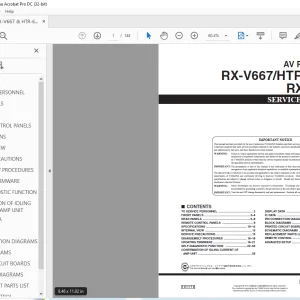 Yamaha RX-V667/HTR-6063/RX-A700 AV RECEIVER Service Manual - PDF DOWNLOAD