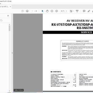 Yamaha RX-V757/DSP-AX757/DSP-AX757SE RX-V657/HTR-5860AV RECEIVER/AV AMPLIFIER Service Manual - PDF DOWNLOAD