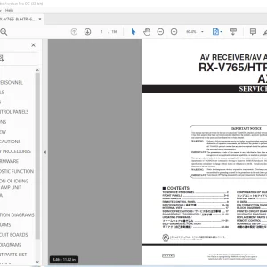 Yamaha RX-V765/HTR-6270/AX-V765 AV RECEIVER/AV AMPLIFIER Service Manual - PDF
