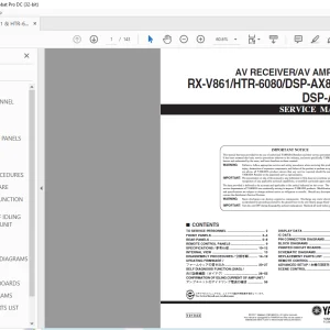 Yamaha RX-V861/HTR-6080/DSP-AX861SE/DSP-AX861 AV RECEIVER/AV AMPLIFIER Service Manual - PDF