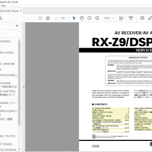 Yamaha RX-Z9/DSP-Z9 AV RECEIVER/AV AMPLIFIER Service Manual - PDF DOWNLOAD