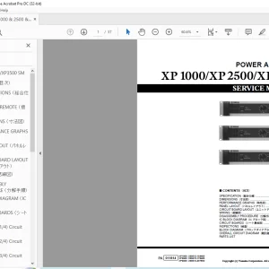 Yamaha XP 1000/XP 2500 XP 3500 Power Amplifier Service Manual - PDF DOWNLOAD
