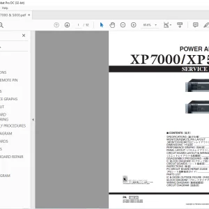 Yamaha XP 7000/XP 5000 Power Amplifier Service Manual - PDF