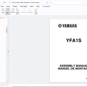 Yamaha YFA1S 5VJ-28107-70 ASSEMBLY MANUAL - PDF DOWNLOAD