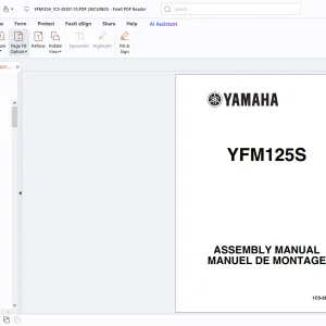 Yamaha YFM125S 1C5-28107-70 ASSEMBLY MANUAL - PDF