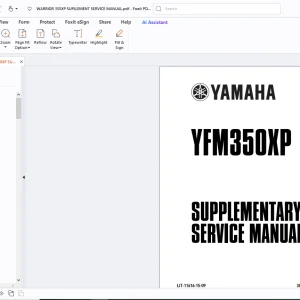 Yamaha YFM350XP 3GD-28197-16 SUPPLEMENTARY SERVICE MANUAL- PDF