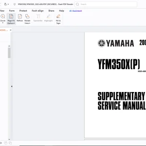 Yamaha 2002 YFM350X(P) 3GD-AE6 SUPPLEMENTARY SERVICE MANUAL - PDF