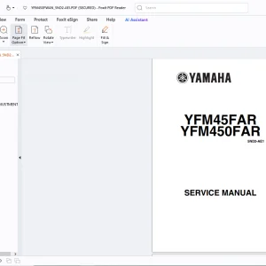 Yamaha YFM45FAR YFM450FAR 5DN2-AE1 Service Manual - PDF
