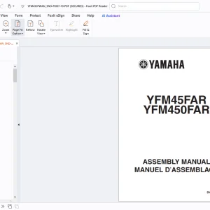 Yamaha YFM45FAR YFM450FAR 5ND-F8107-70 ASSEMBLY MANUAL - PDF