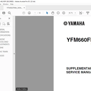 Yamaha YFM660FR 5KM2-AE2 SUPPLEMENTARY SERVICE MANUAL - PDF