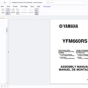 Yamaha YFM660RS 5LP-28107-71 ASSEMBLY MANUAL - PDF