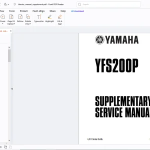Yamaha YFS200P 3JM-28197-11 SUPPLEMENTARY SERVICE MANUAL - PDF