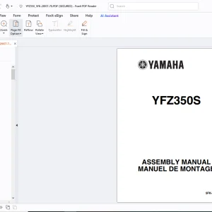 Yamaha YFZ350S 5FK-28107-70 ASSEMBLY MANUAL - PDF