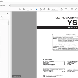 Yamaha YSP-1 Digital Sound Projector Service Manual - PDF DOWNLOAD