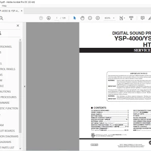 Yamaha YSP-4000/YSP-40D/HTY-7040 DIGITAL SOUND PROJECTOR Service Manual - PDF
