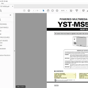 Yamaha YST-MS50(M) POWERED MULTIMEDIA SPEAKERS Service Manual - PDF