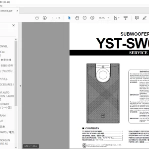 Yamaha YST-SW005 SUBWOOFER SYSTEM Service Manual - PDF DOWNLOAD