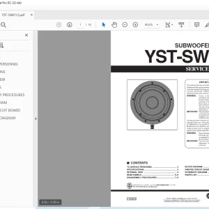 Yamaha YST-SW012 SUBWOOFER SYSTEM Service Manual - PDF DOWNLOAD