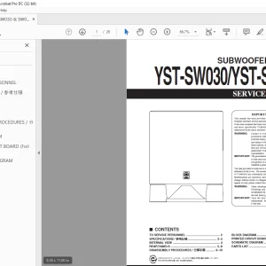 Yamaha YST-SW030/YST-SW010 SUBWOOFER SYSTEM Service Manual - PDF DOWNLOAD