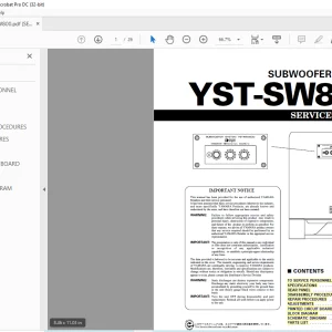 Yamaha YST-SW800 SUBWOOFER SYSTEM Service Manual - PDF DOWNLOAD