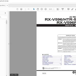 YamahaRX-V596/HTR-5250 RX-V596RDS AV RECEIVER Service Manual - PDF DOWNLOAD
