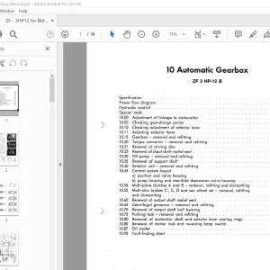ZF 3 HP-12B Automatic Gearbox Manual - PDF DOWNLOAD