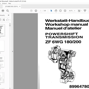 ZF 6WG 180/200 Powerful Transmission Workshop Manual 899647808 PDF