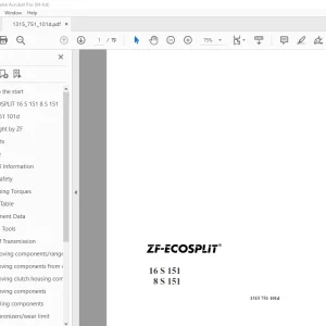 ZF-ECOSPLIT 16S 151 8S 151 Repair Manual 1315 751 101d PDF