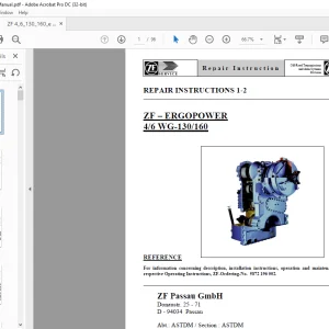 ZF ERGOPOWER 4/6 WG-130/160 REPAIR INSTRUCTION MANUAL - PDF DOWNLOAD