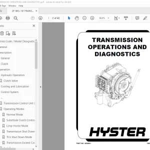 ZF ERGOPOWER (WG161) Transmission Operation & Diagnostics Manual - PDF
