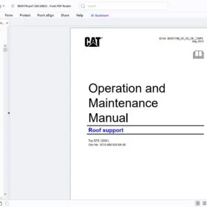 Caterpillar STS 12/30 L Schildausbau Betriebs- und Wartungsanleitung – PDF DOWNLOAD