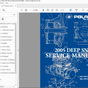 2005 Polaris Deep Snow Service Manual - PDF DOWNLOAD