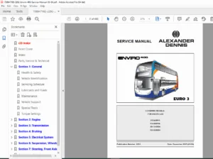 Alexander Dennis Enviro 400 Euro 3 Bus Service Manual – PDF Download