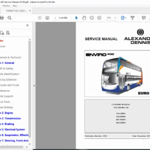 Alexander Dennis Enviro 400 Euro 3 Bus Service Manual – PDF Download