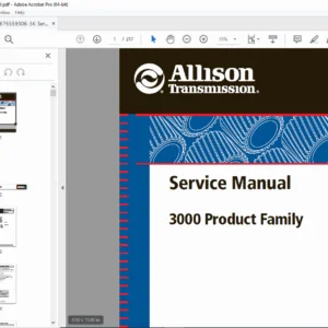 Allison 3000 / 3500 / 3700 Series Automatic Transmission Service Manual PDF