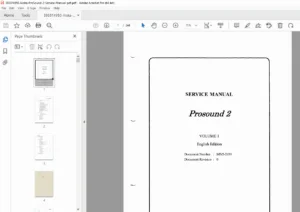 Aloka ProSound 2 Ultrasound Scanner Service Manual – PDF Download